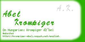 abel krompiger business card